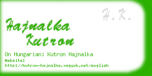 hajnalka kutron business card